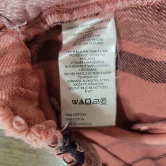 PILCRO Anthropologie Cropped PJ Wide-Leg Jeans Striped Oversized Size M - Picture 12 of 13